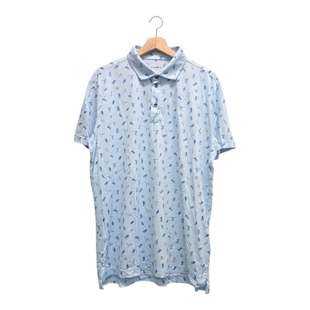 Chervo Men’s Albergo 175E Golf Polo Shirt XL Blue NWT